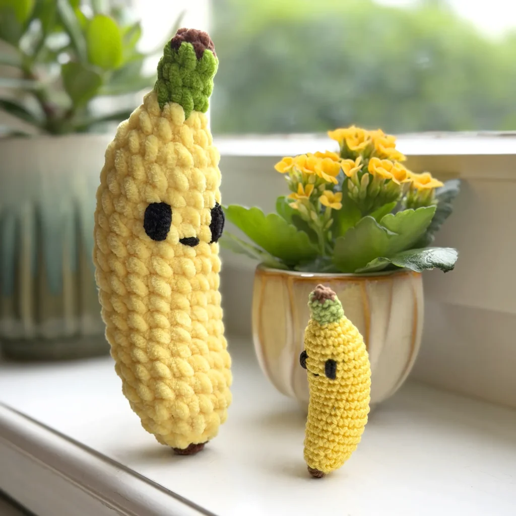 Free Banana Crochet Pattern – Easy No-Sew Amigurumi Banana